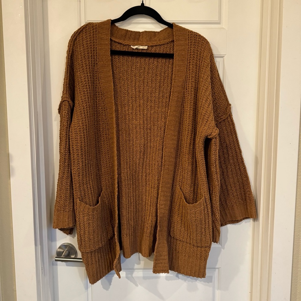 Mustard Chenille Cardigan